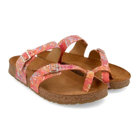 Haflinger Hedda Sandal (Women) - Coral Multi