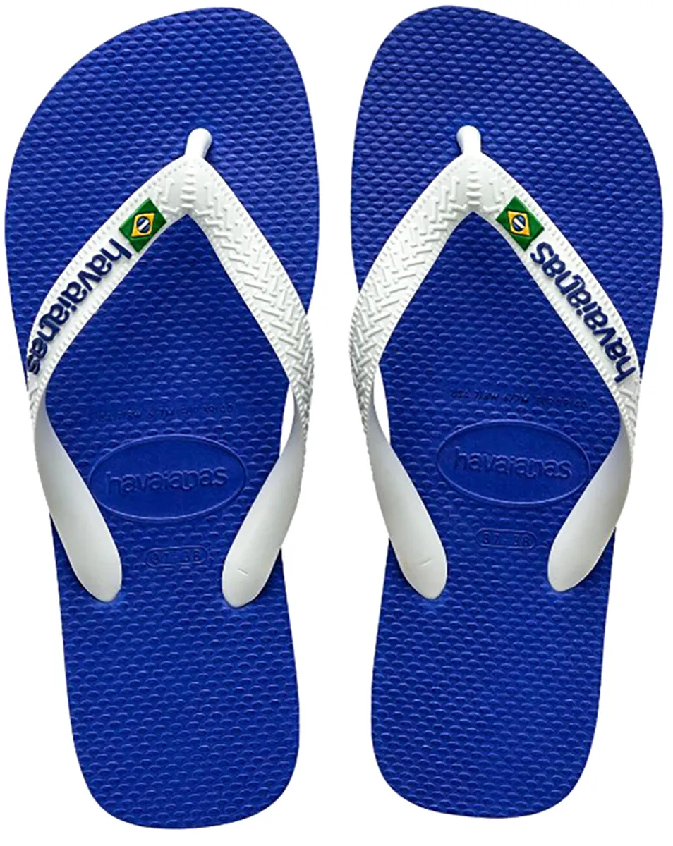 Havaianas Brasil Logo In Marine Blue