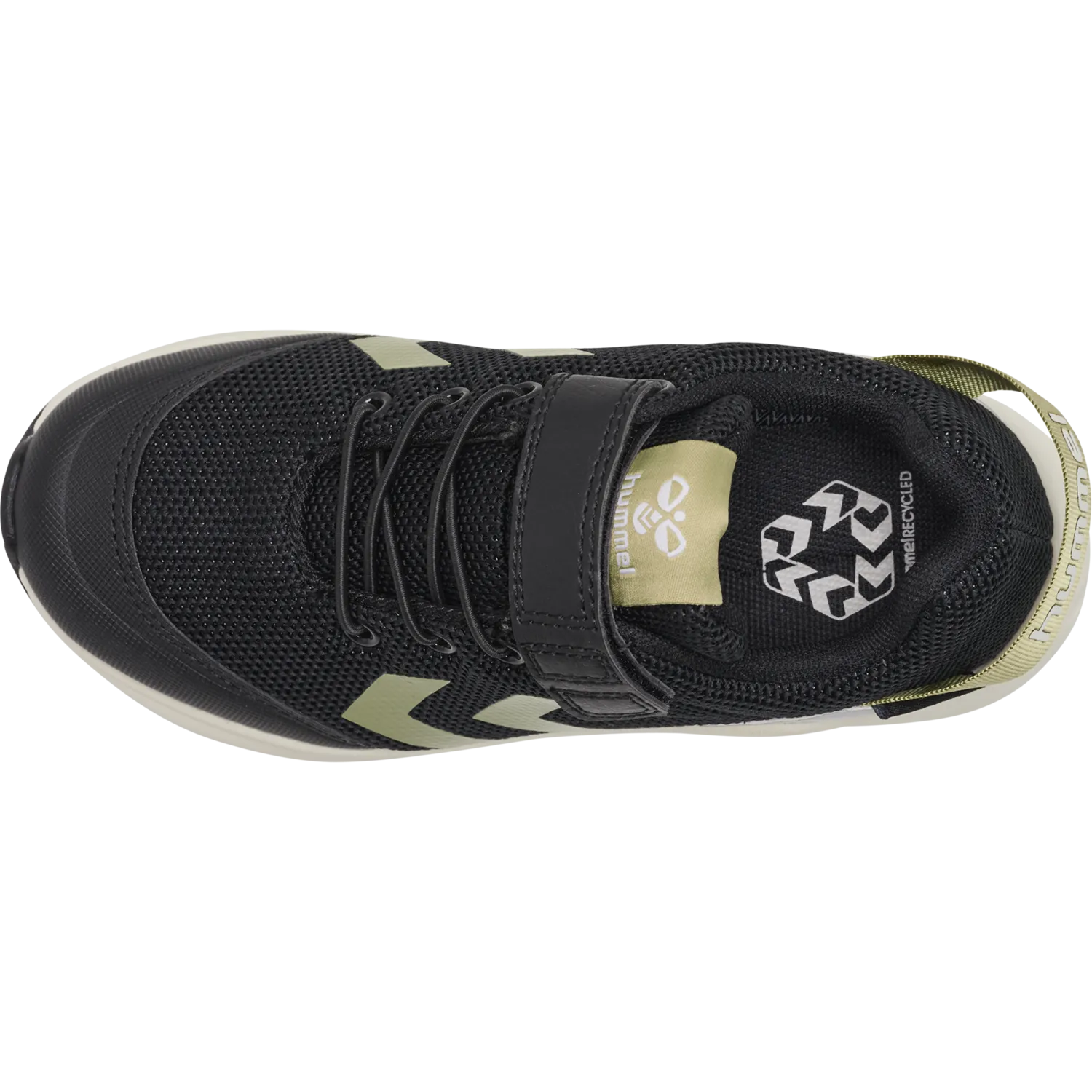 Hummel Reach 250 Tex Boys Black-Green Waterproof Trainer