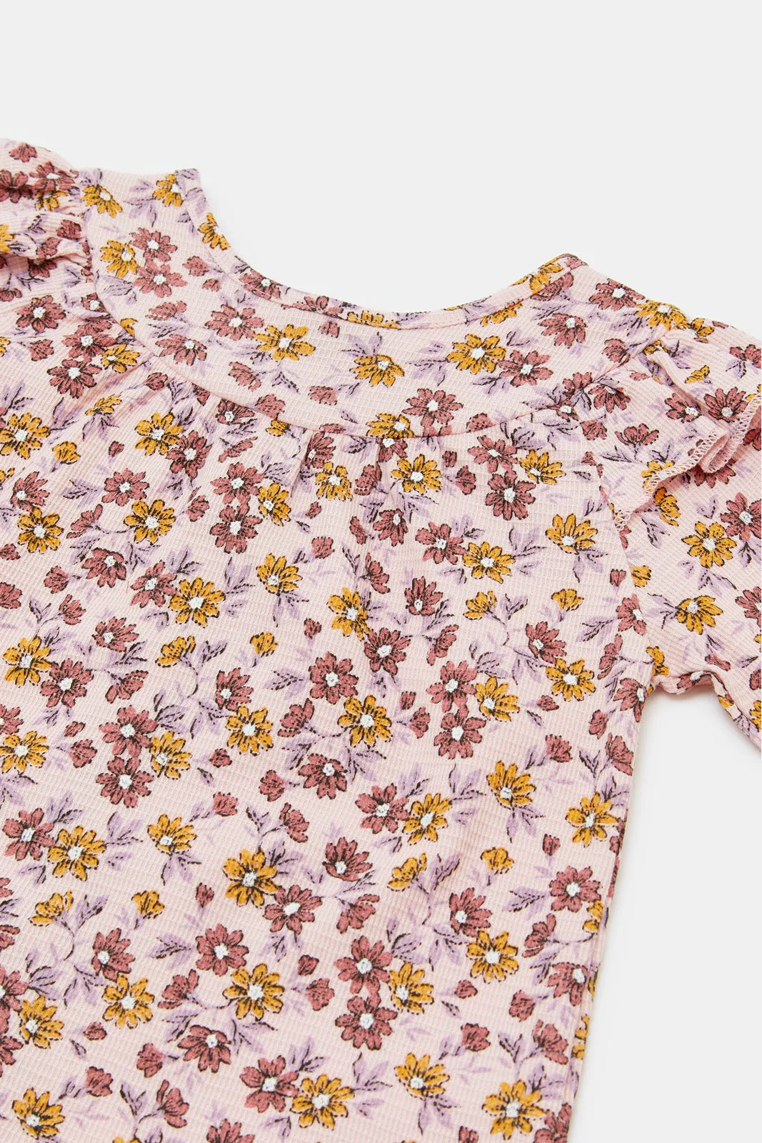 Infant Girls Pink Printed Blouse