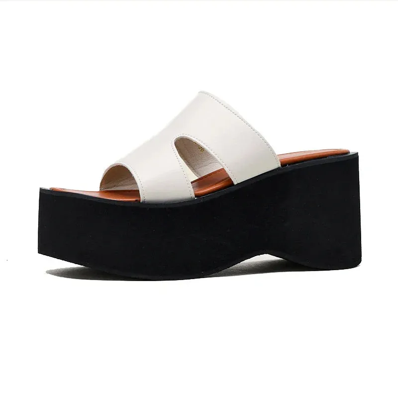 Joskaa 2024 New Heeled Backless Chunky Sandals