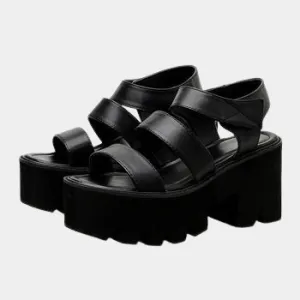 Joskaa 2024 New Platform Sandals Chunky Heel