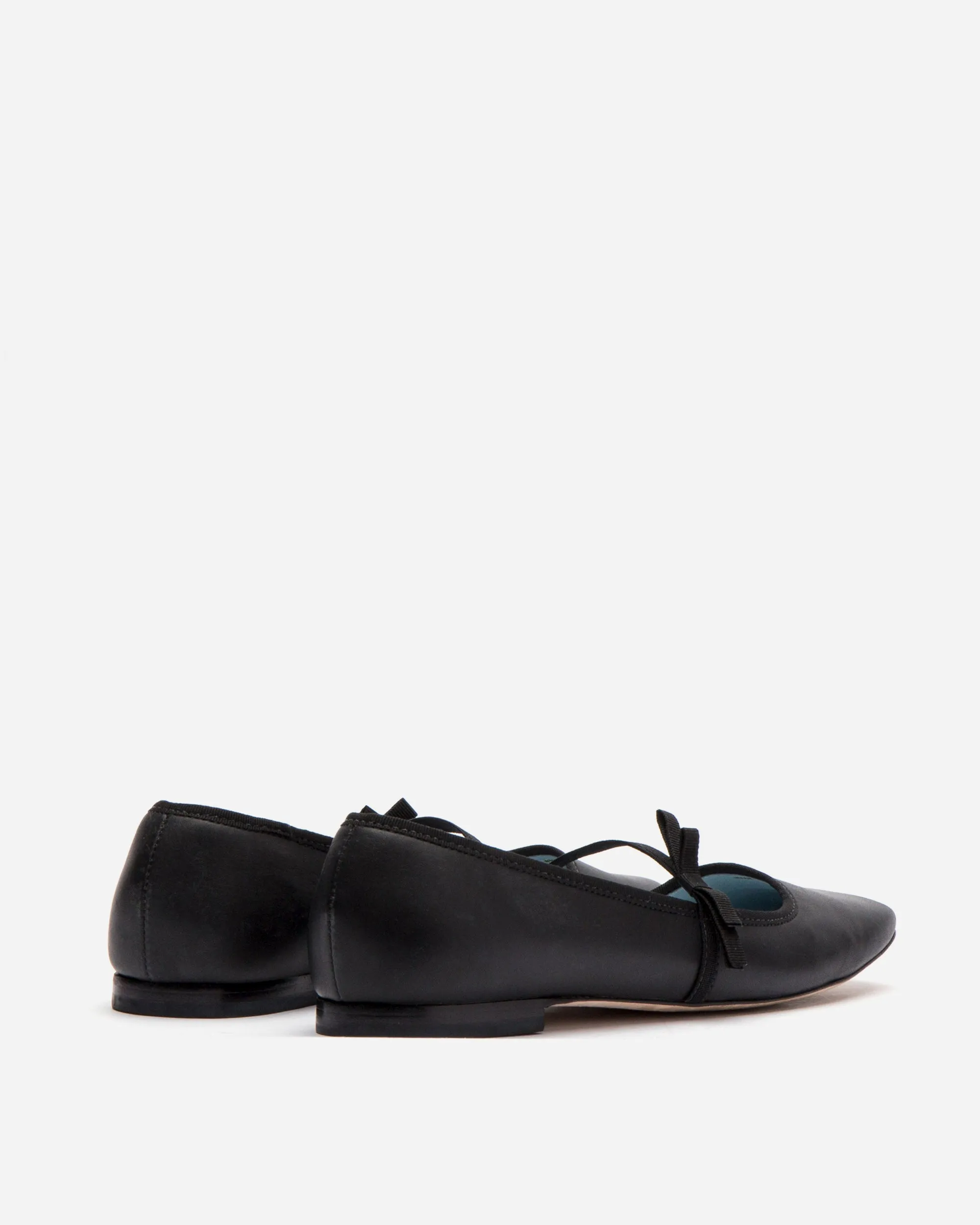 Jude Mary Jane Leather Flat Black