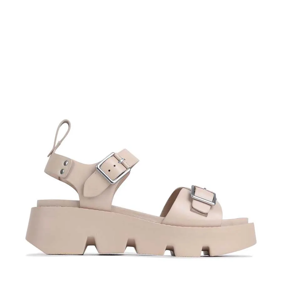 KAIRA LEATHER PLATFORM SANDALS