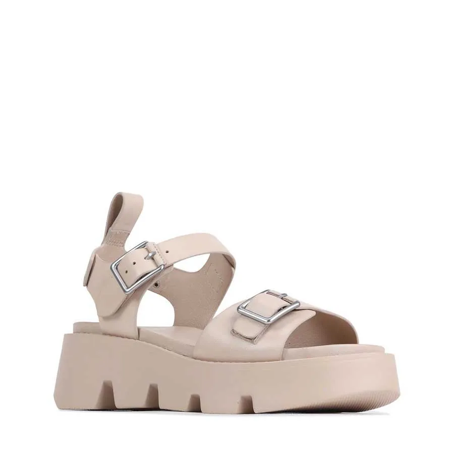 KAIRA LEATHER PLATFORM SANDALS