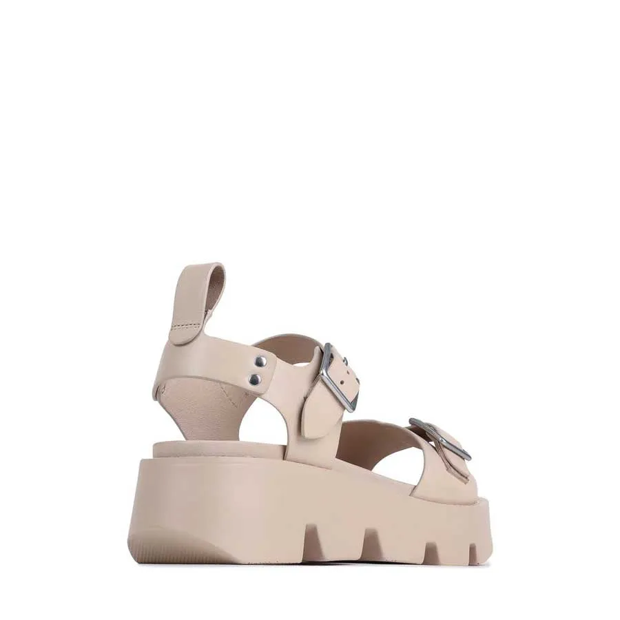 KAIRA LEATHER PLATFORM SANDALS