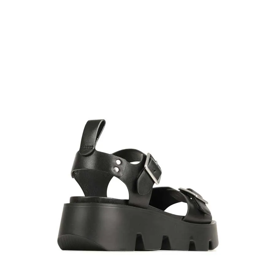 KAIRA LEATHER PLATFORM SANDALS