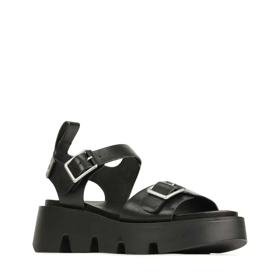 KAIRA LEATHER PLATFORM SANDALS