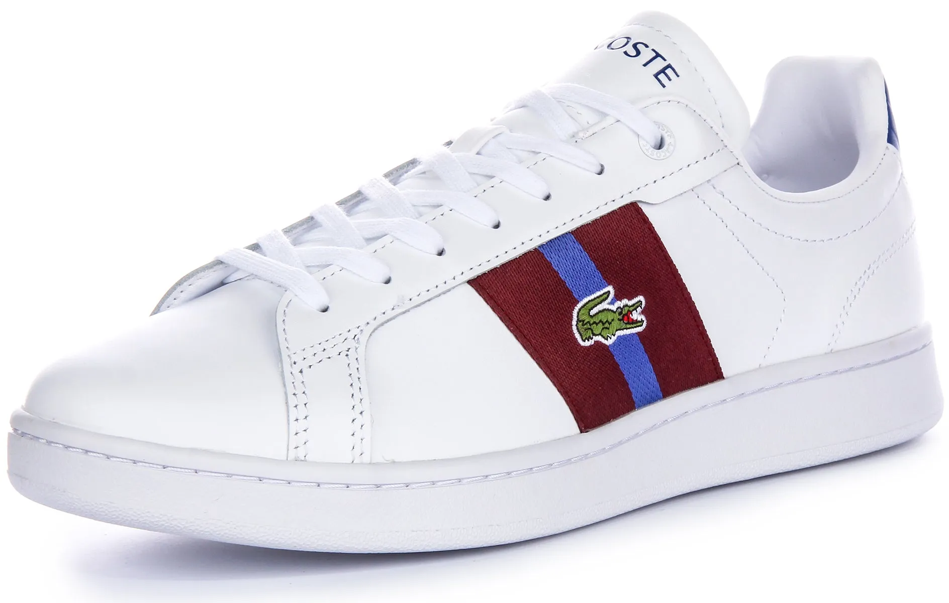 Lacoste Carnaby Pro CGR In White Burgundy For Men