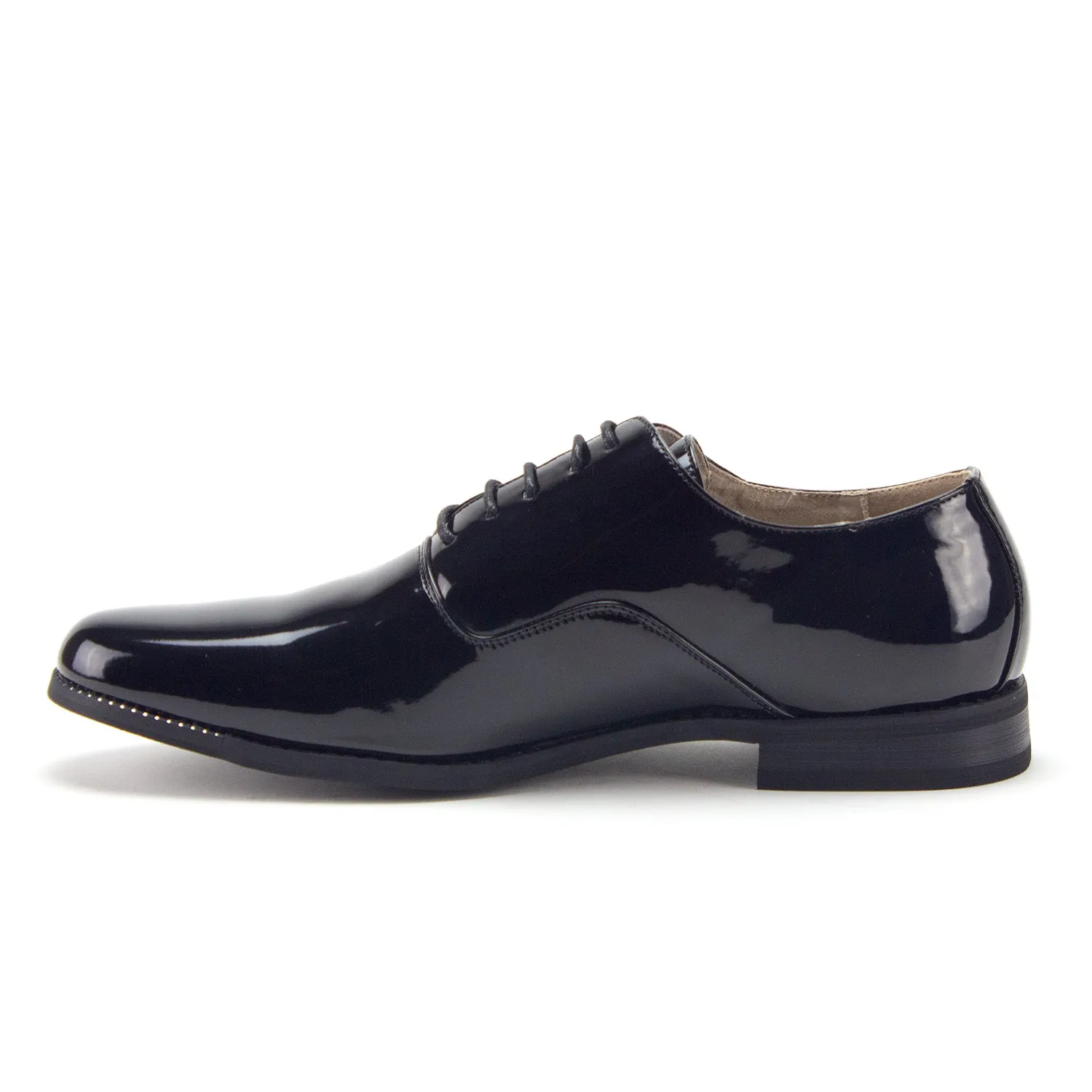 Men's 86214 Classic Black Patent Leather Formal Loafers, Oxfords Dress Shoes