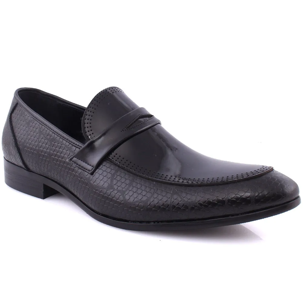 Men's "CRUZ" Textured Evening Loafers Shoes