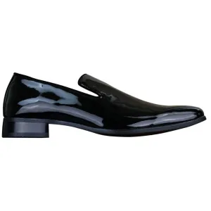 Mens Slip On Patent Shiny Driving Loafers Shoes Leather Smart Casual White Black