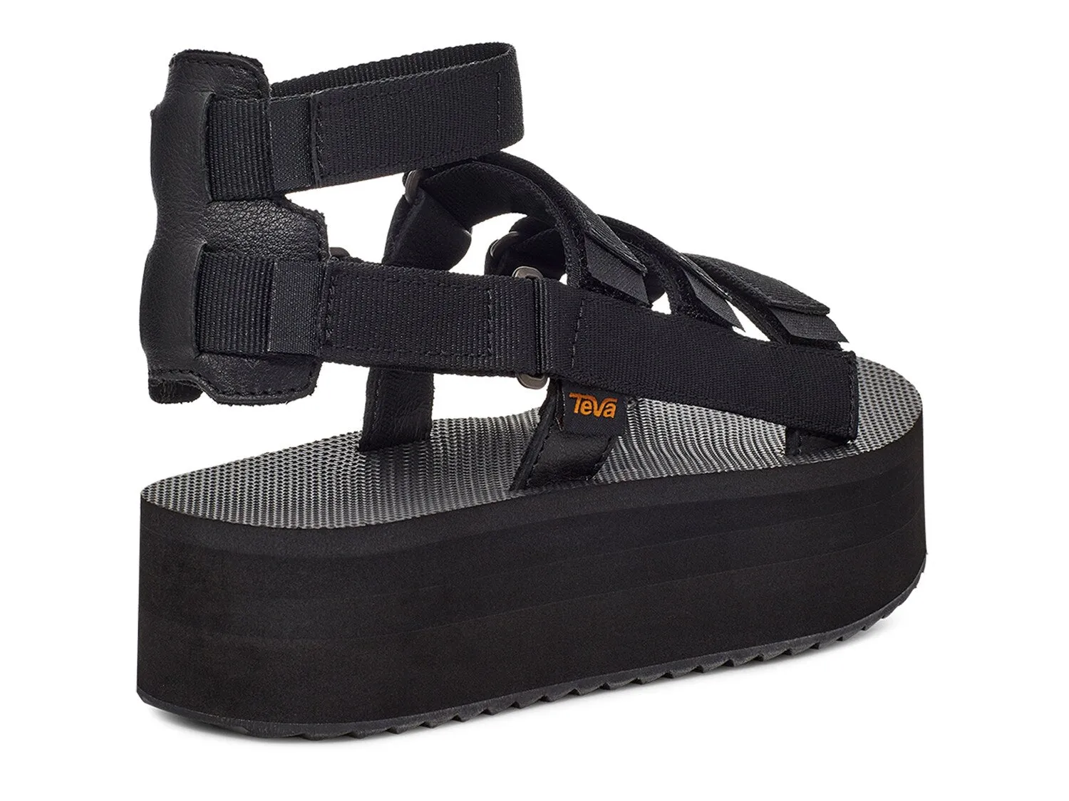 Mevia Teva platform sandals, black