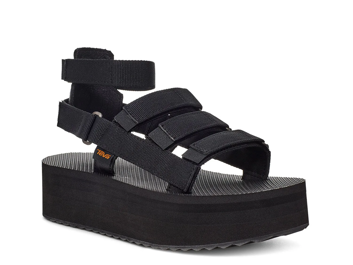 Mevia Teva platform sandals, black