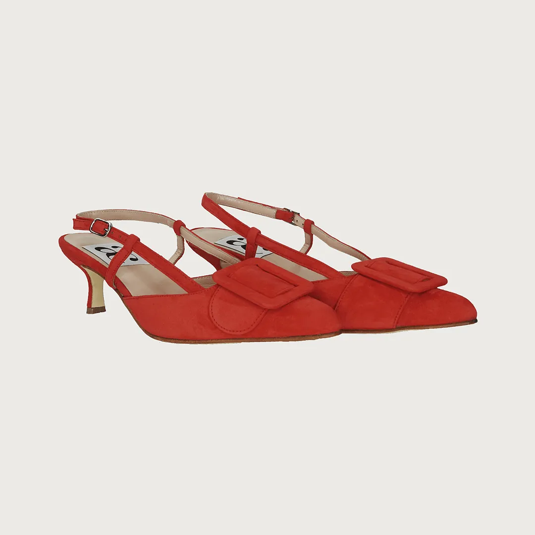 MIA RED-ORANGE SUEDE