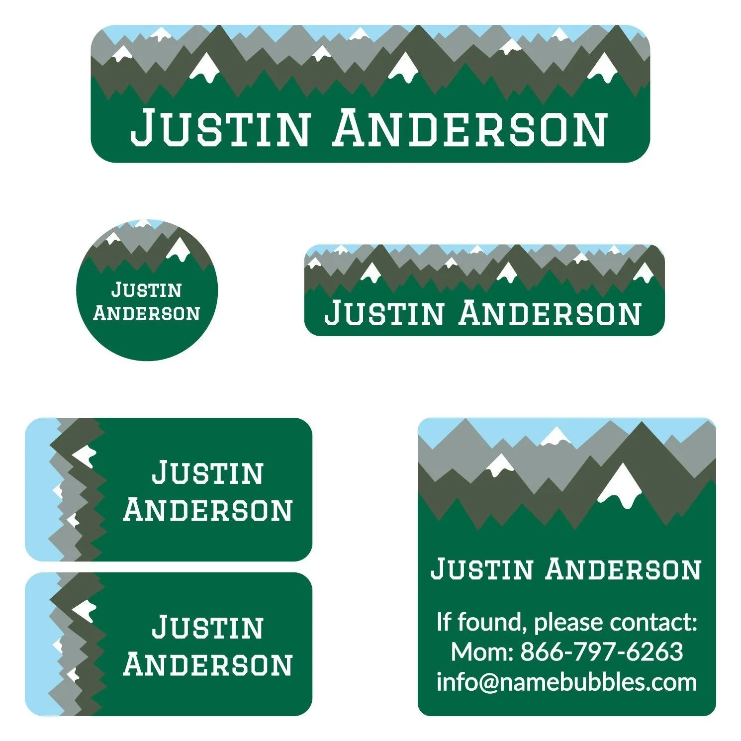 Mountain Top Camp Labels Pack