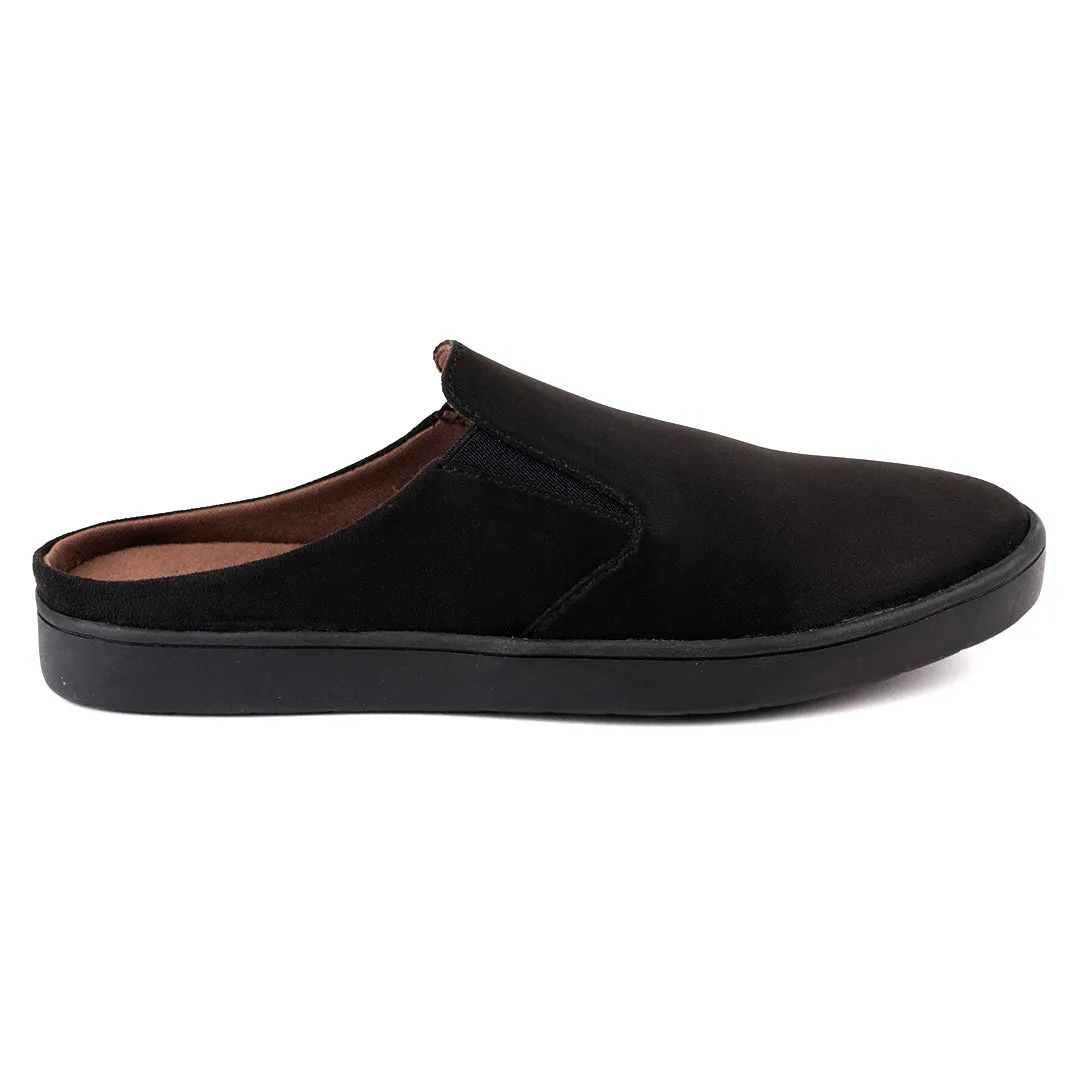 Nest Mules Vegan Suede Black Women Slip-ons