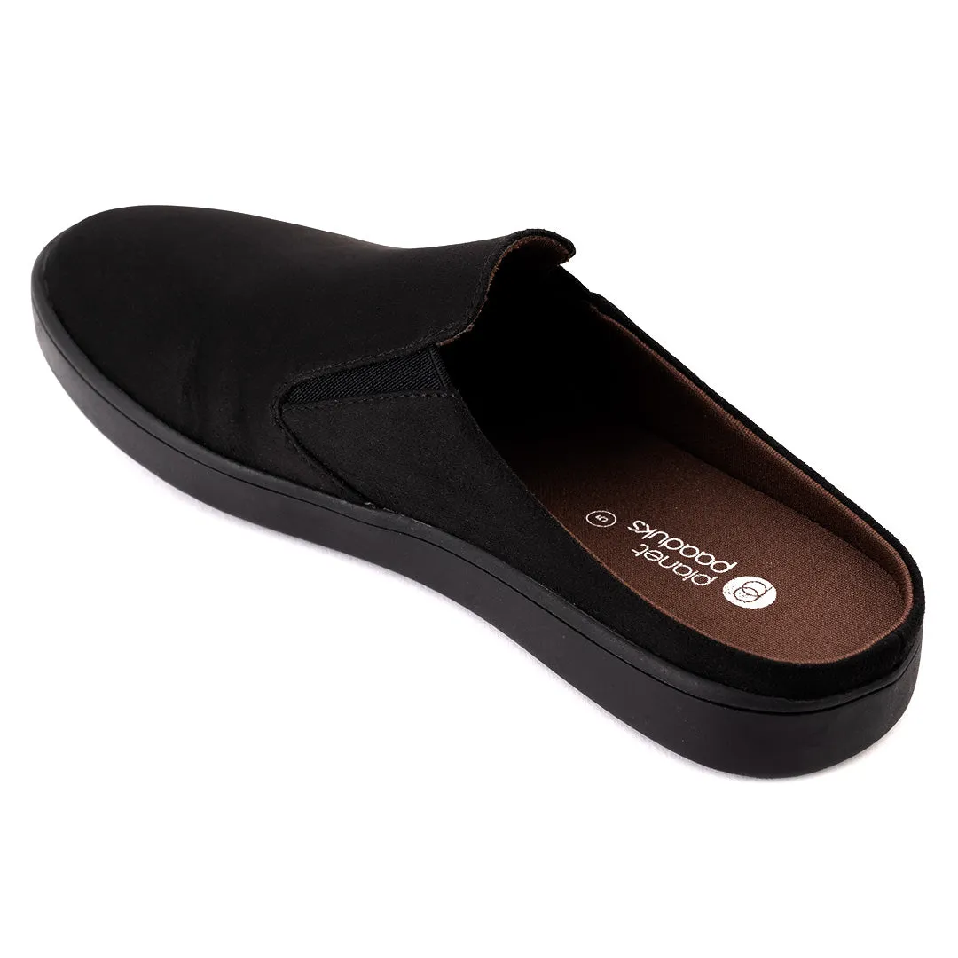 Nest Mules Vegan Suede Black Women Slip-ons