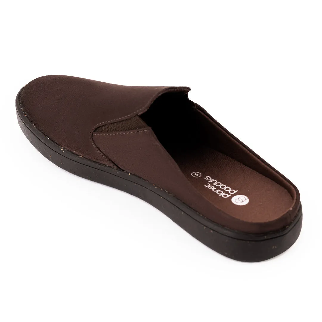 Nest Mules Vegan Suede Brown Women Slip-ons Thrift Edit