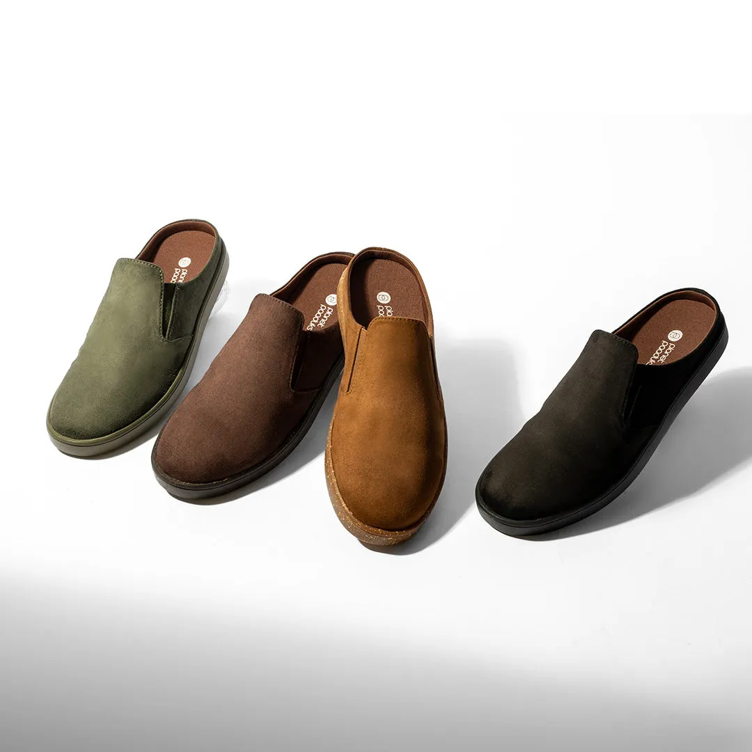 Nest Mules Vegan Suede Brown Women Slip-ons Thrift Edit