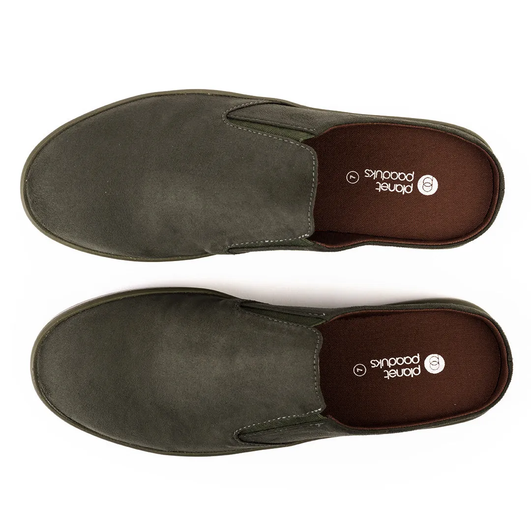 Nest Mules Vegan Suede Green Men Slip-ons Thrift Edit