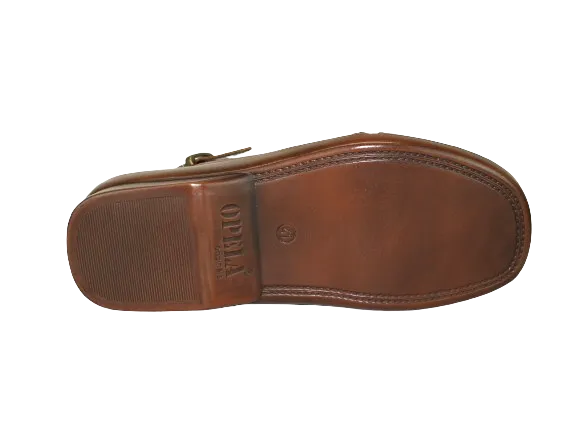 OPELA Cognac Wheat Leather Sandal