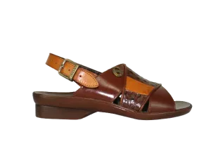 OPELA Cognac Wheat Leather Sandal