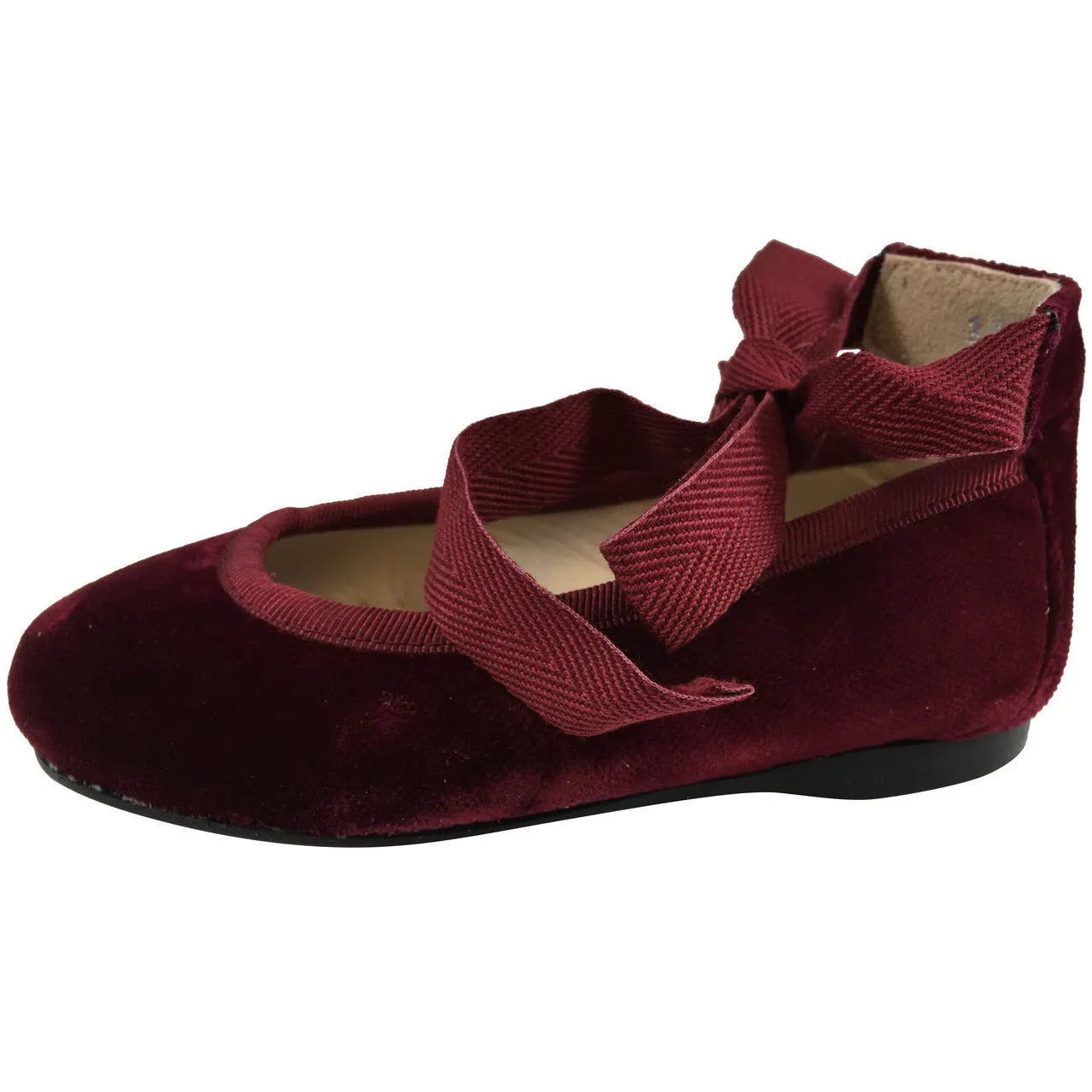 Papanatas by Eli Girl's 6453 Cloe Red Ribbon Tie Flats Flats