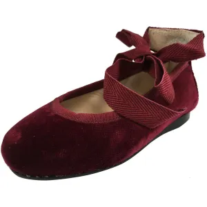 Papanatas by Eli Girl's 6453 Cloe Red Ribbon Tie Flats Flats