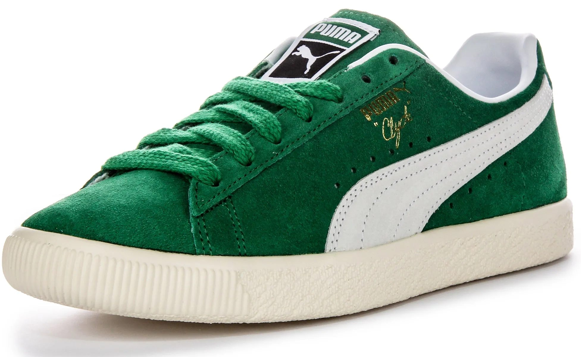 Puma Clyde OG Trainers In Green Suede