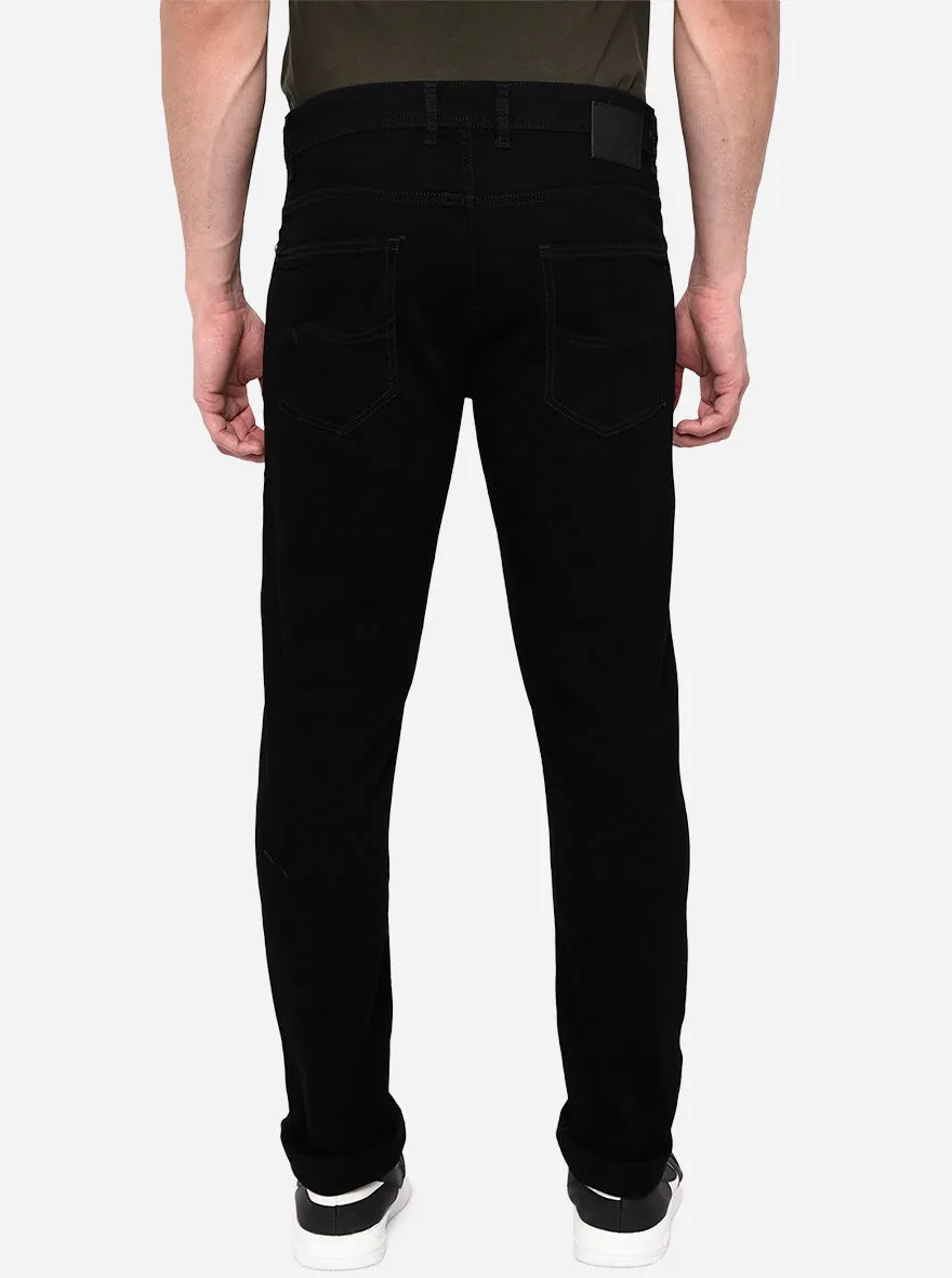 Raw Black Solid Narrow Fit Jeans | Greenfibre