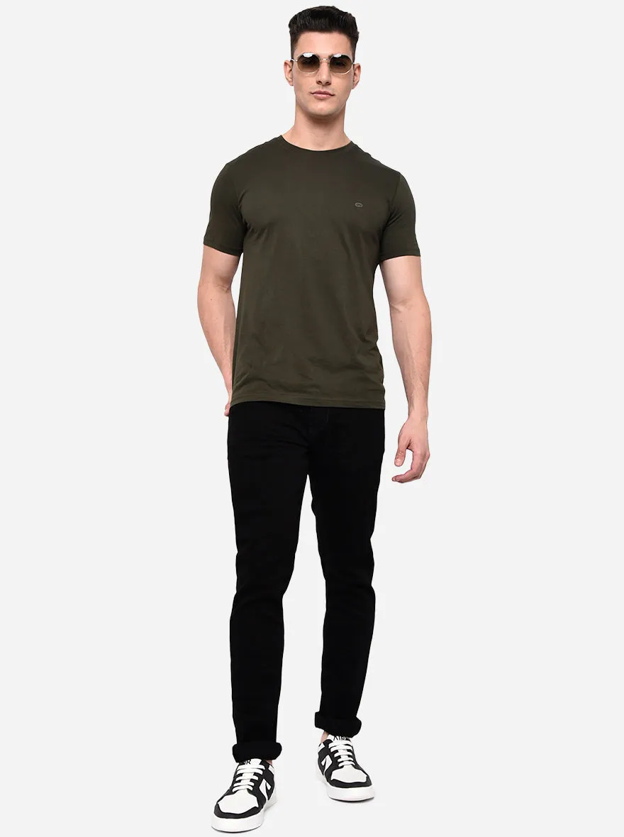 Raw Black Solid Narrow Fit Jeans | Greenfibre