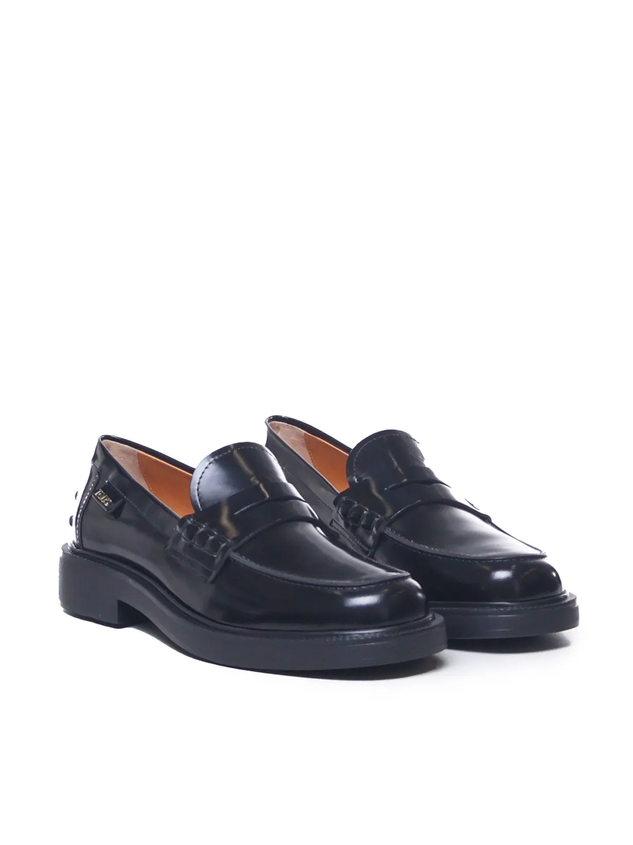 Shiny Black Patent Leather Loafers