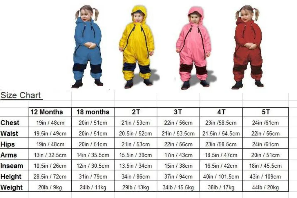 Size 4: Muddy Buddy Tuffo PINK Rain Suit NEW