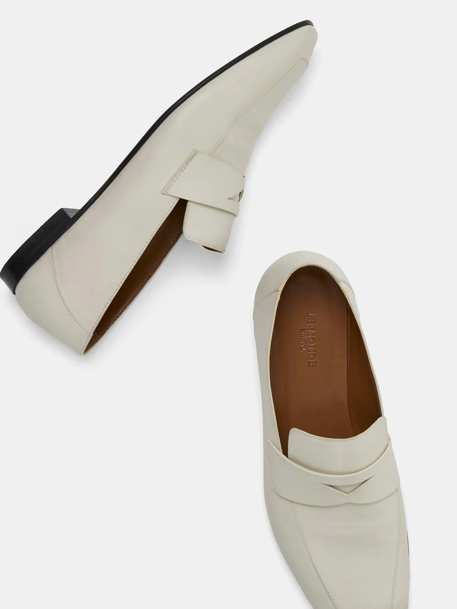 Soft Loafer / Ecru Placket Leather