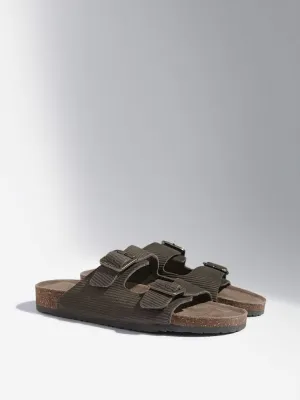 SOLEPLAY Olive Dual Strap Leather Sandals