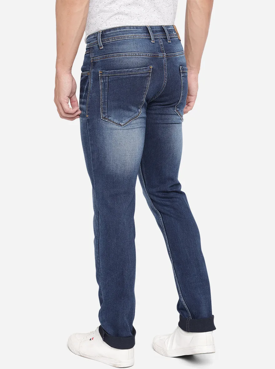 Stone Blue Washed Narrow Fit Jeans | Greenfibre