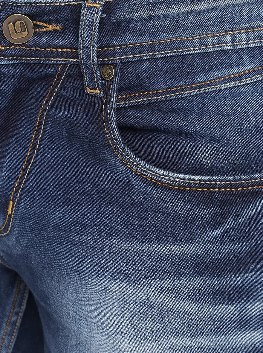 Stone Blue Washed Narrow Fit Jeans | Greenfibre