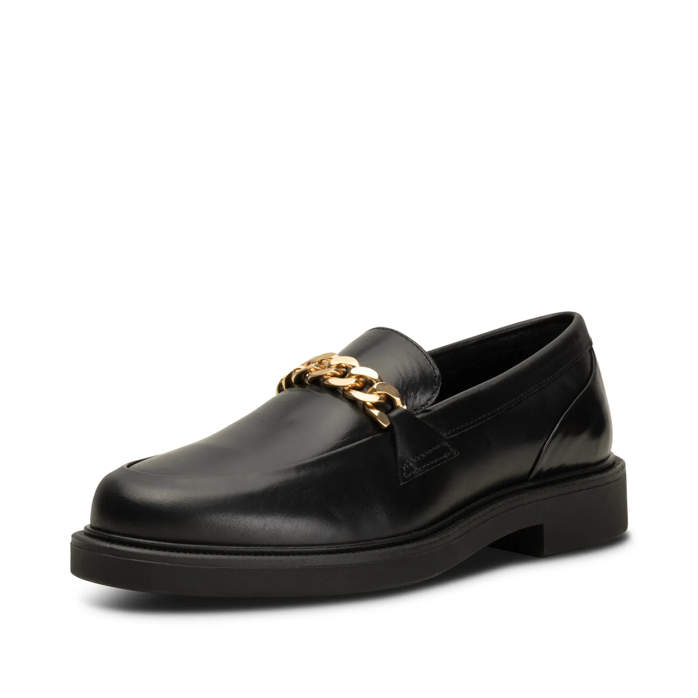 Thyra Chain Loafer Leather - BLACK