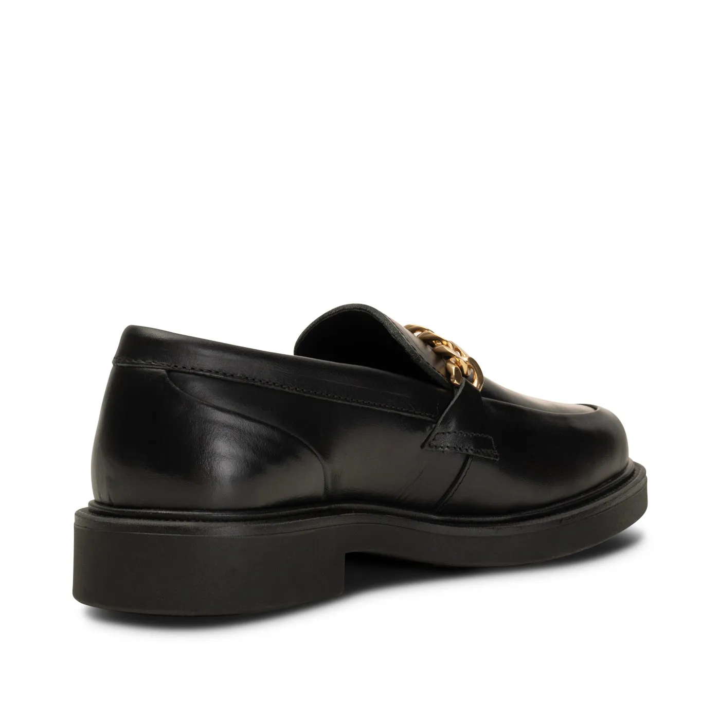 Thyra Chain Loafer Leather - BLACK