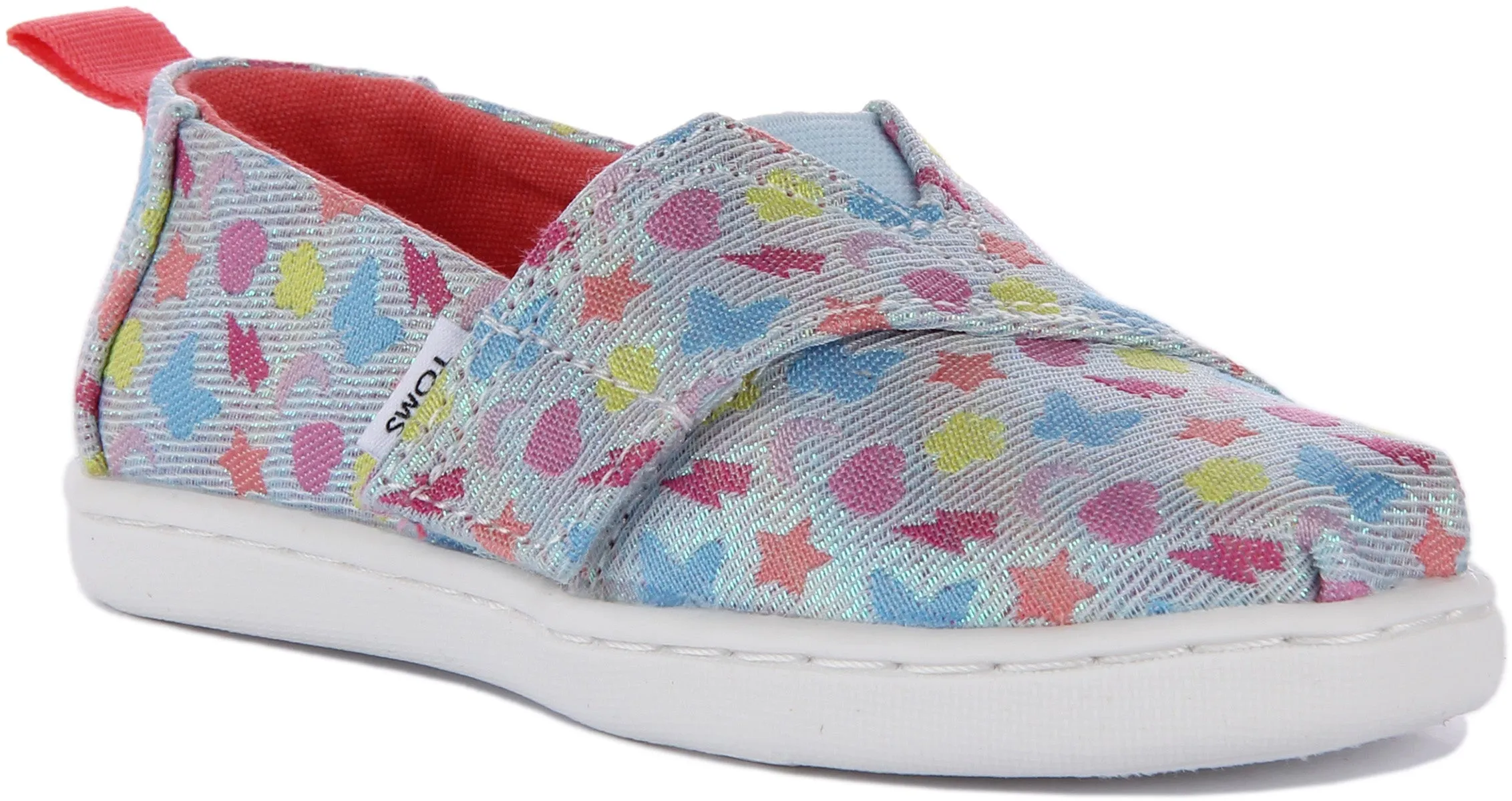 Toms Tiny Alpargata In Blue Stars For Infants