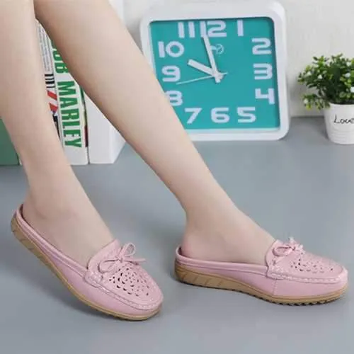 US Size 5-12 Women Casual Soft Hollow Flats Slippers