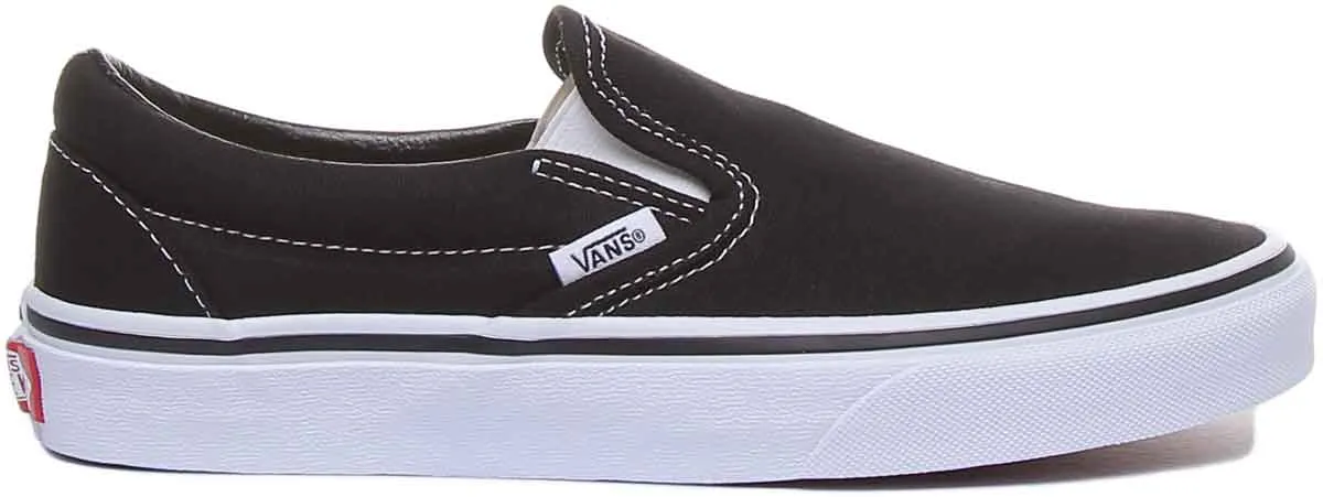 Vans Classic Classic Slipon In Black White For Men