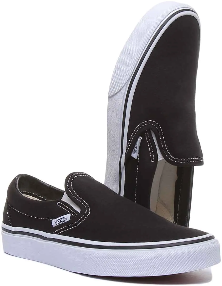 Vans Classic Classic Slipon In Black White For Men