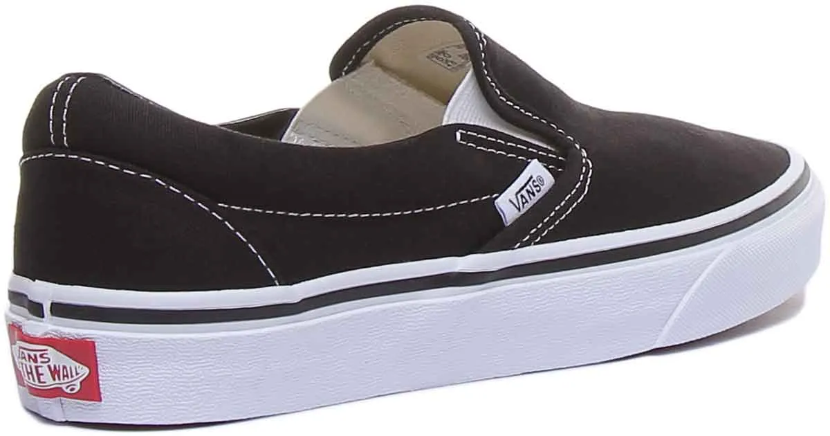 Vans Classic Classic Slipon In Black White For Men