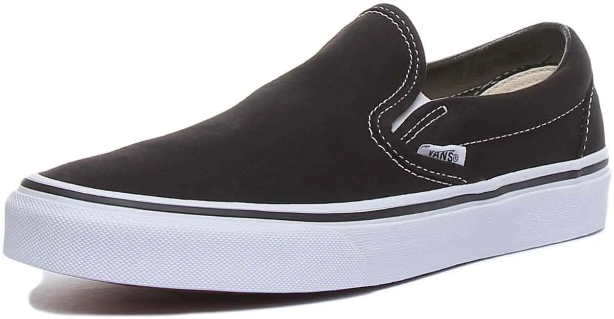 Vans Classic Classic Slipon In Black White For Men