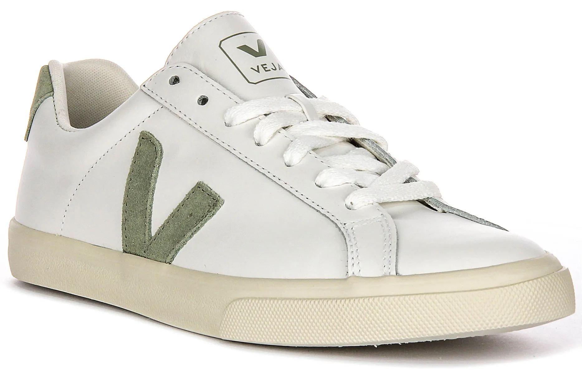 Veja Esplar Logo In White Green For Women