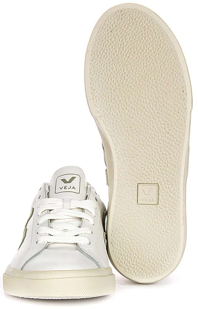 Veja Esplar Logo In White Green For Women