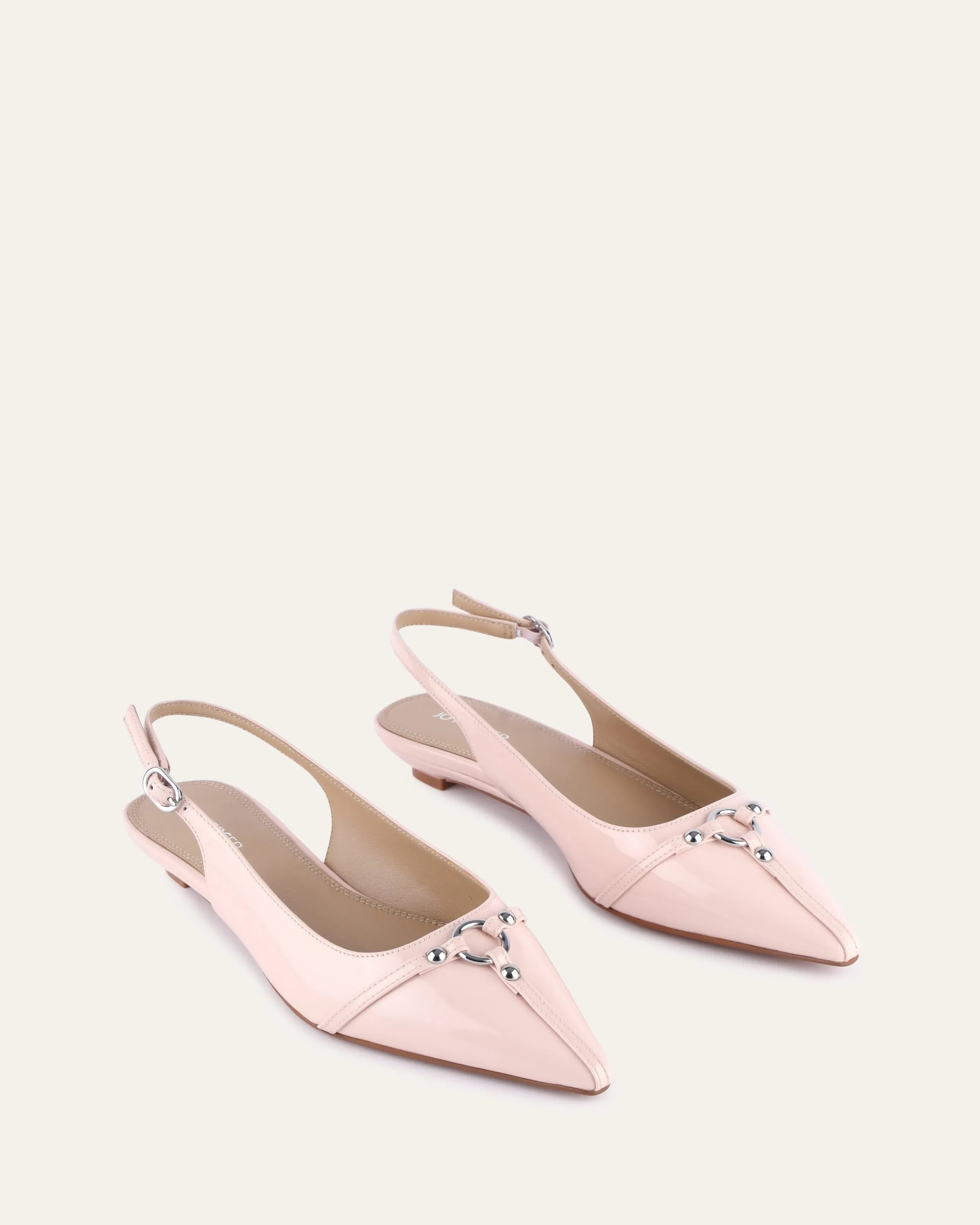 VICTORIA DRESS FLATS SOFT PINK PATENT