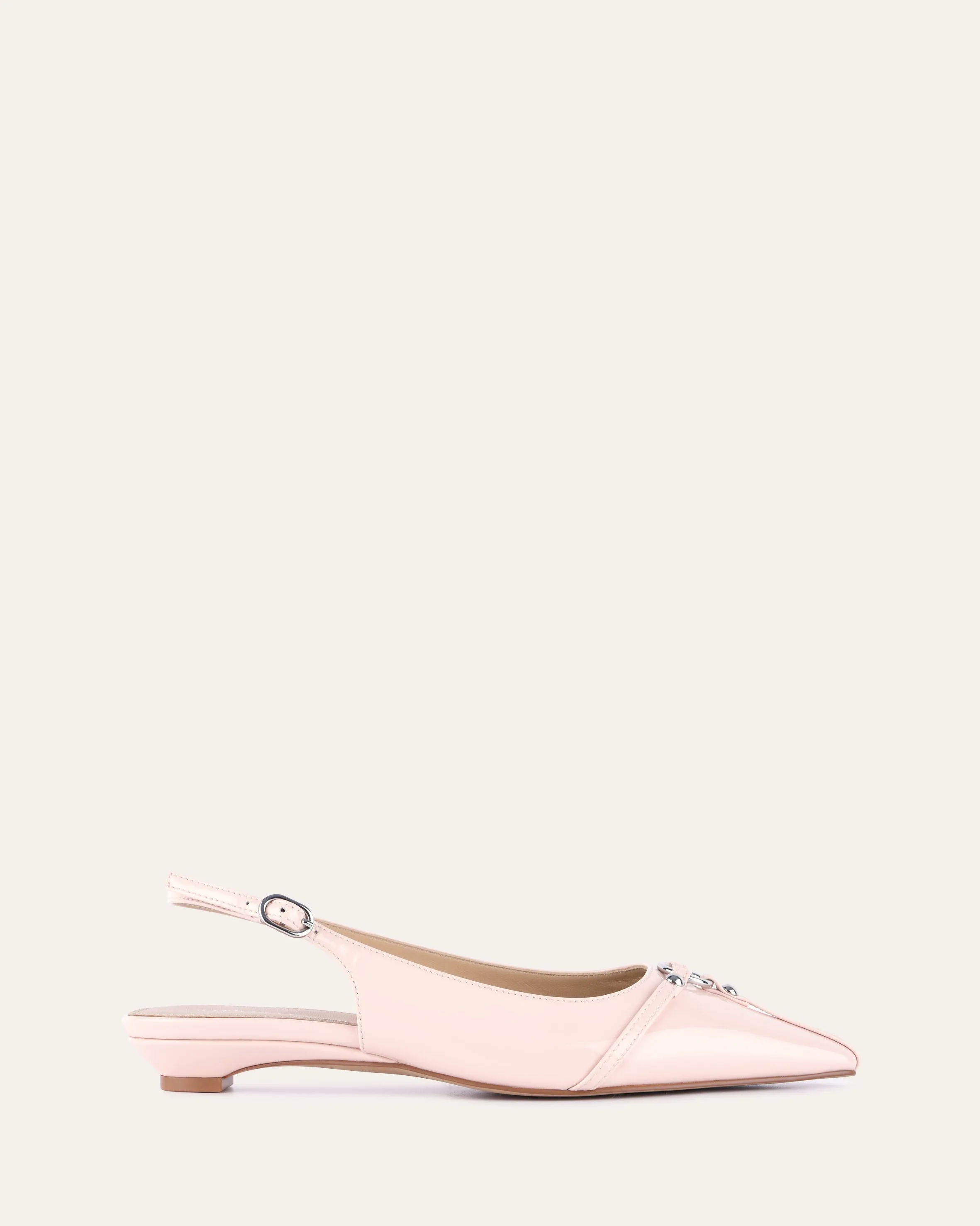 VICTORIA DRESS FLATS SOFT PINK PATENT